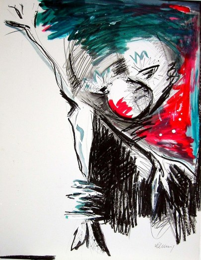 Frühe Arbeit- 1990- Tusche/Acryl auf Papier