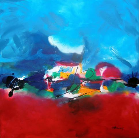 No. 359 Acrylic on canvas 100x 100 cm