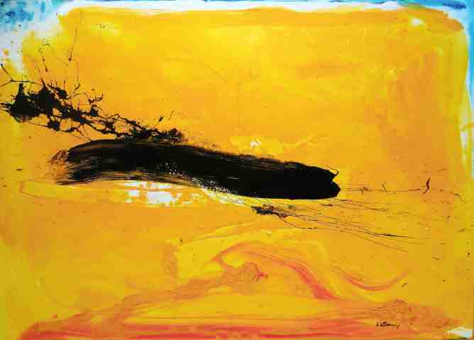 No. 387 Acrylic and marble powder on canvas 100x 140 cm