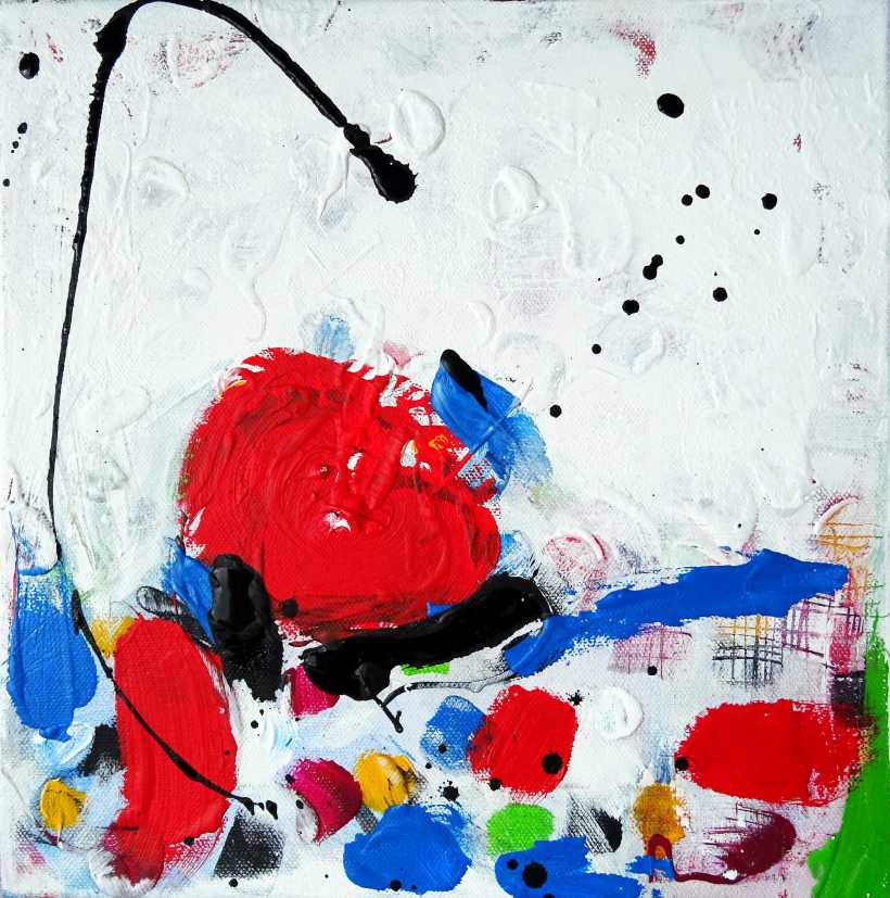 Series Brush strokes No. 06/ 2015  Acrylic on canvas   30x 30 cm