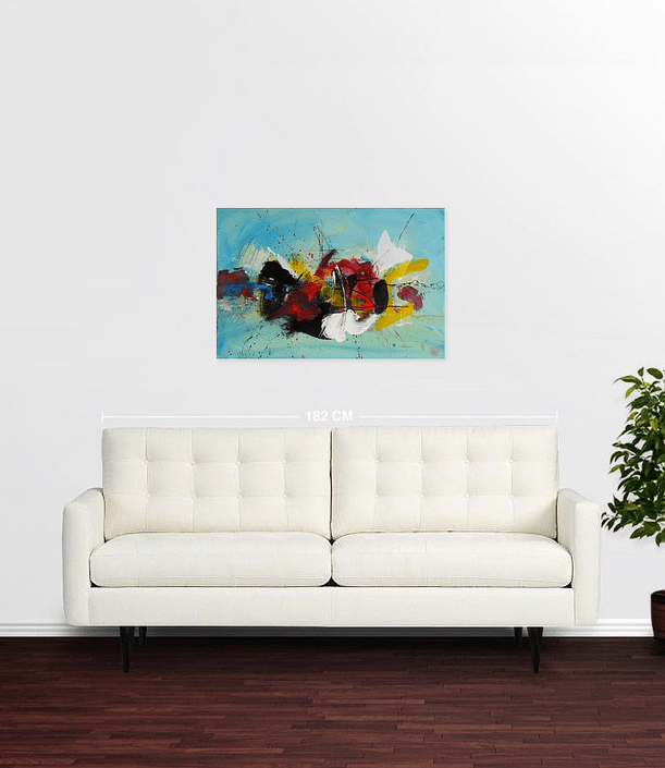 No. 409/ Eruption Acrylic on canvas 90x 60 cm